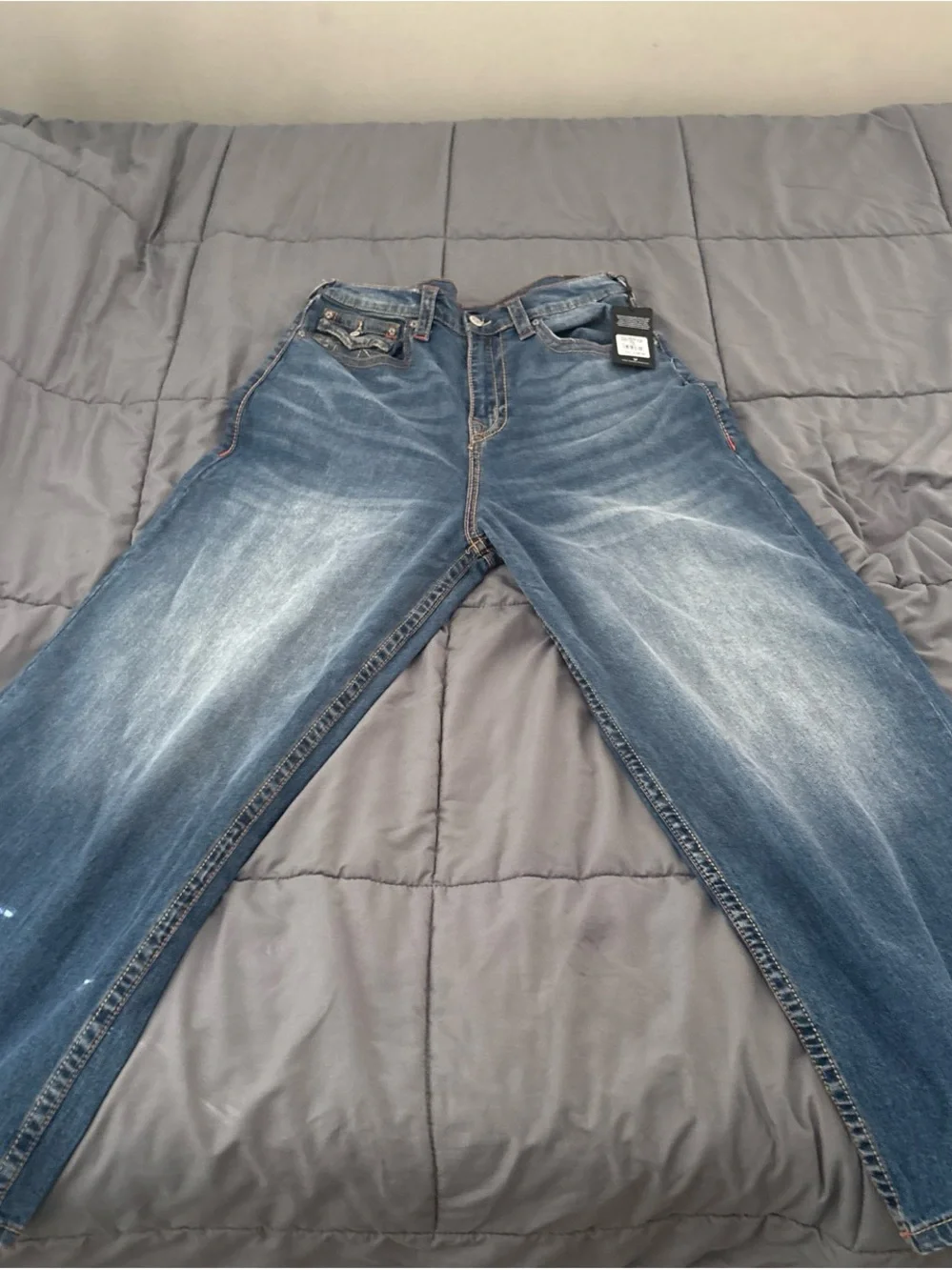 True Religion Men’s Faded Blue Relaxed Jeans